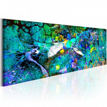 Tablou - Sapphire Jungle 150x50 cm