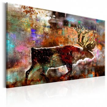 Tablou - Colourful Caribou 120x80 cm