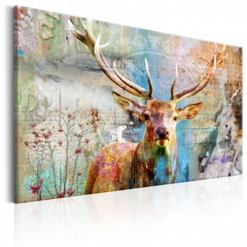 Tablou - Deer on Wood 120x80 cm