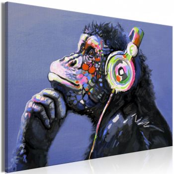 Tablou - Musical Monkey (1 Part) Wide 120x80 cm