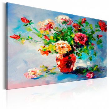 Tablou pictat manual - Beautiful Roses 60x40 cm ieftin