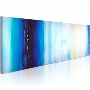 Tablou pictat manual - Blue liquid 100x40 cm