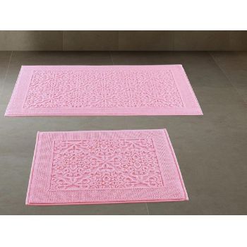 Set 2 Prosoape Pentru Picioare Pera Pink 60x50 si 60x100 cm (Bumbac 100%)