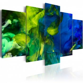 Tablou - Dance of Green Flames 100x50 cm ieftin