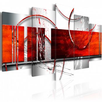 Tablou - Emphasis: red theme 200x100 cm ieftin