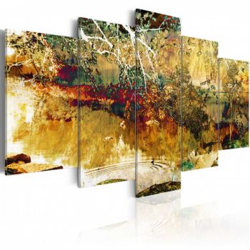 Tablou - garden: abstract 100x50 cm ieftin