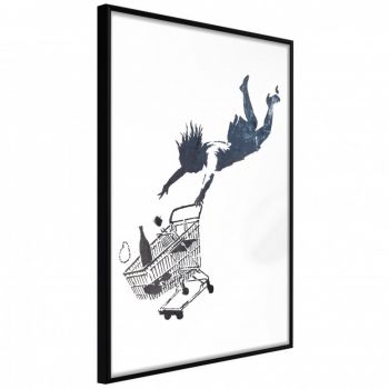 Poster - Banksy: Shop Until You Drop, cu Ramă neagră, 30x45 cm la reducere