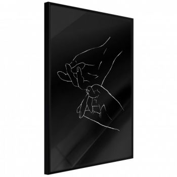 Poster - Joined Hands (Black), cu Ramă neagră, 20x30 cm
