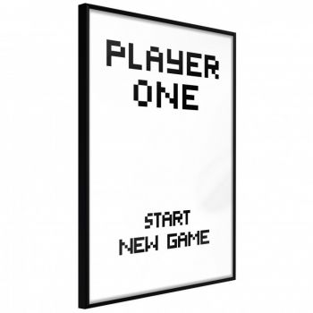Poster - Player One, cu Ramă neagră, 30x45 cm