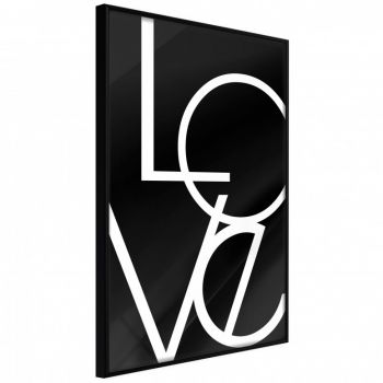 Poster - Simply Love, cu Ramă neagră, 20x30 cm la reducere