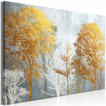 Tablou - Hoarfrost and Gold (1 Part) Wide 120x80 cm