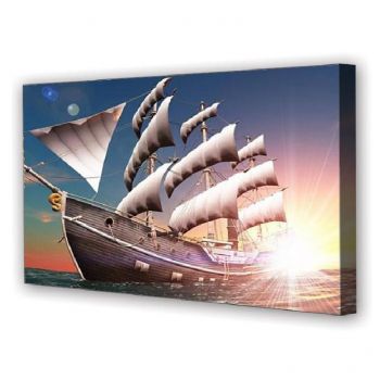 Tablou Canvas Digital 3D Nava, Panoramic, 100x50 la reducere
