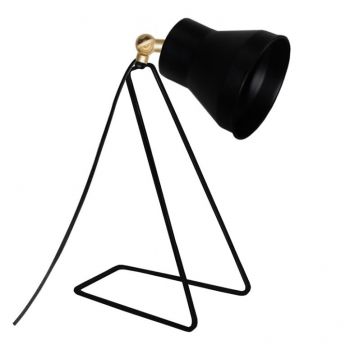 Lampa de birou PWL-1065, E14 negru-auriu, 12x30x35 cm