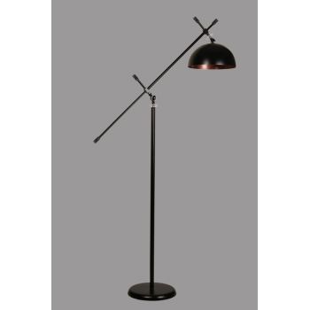 Lampadar Hans lambader siyah ayak retro 3 baslikli Negru/Crom