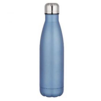 Sticla termos metalica Pufo Shine pentru bauturi, izoterm, 500 ml, albastru