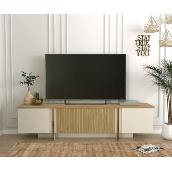 Comodă Tv Golden Edition, 180 X 45 X 35 cm, Maro-Auriu, UnicUtil ieftina