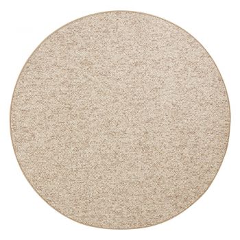 Covor BT Carpet Wolly, ⌀ 200 cm, bej maroniu