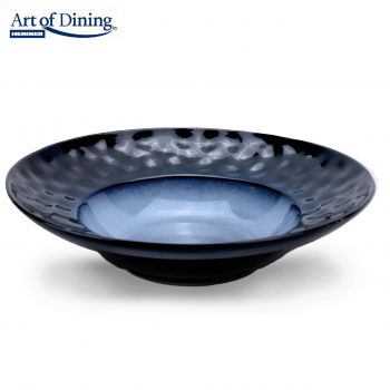 Set 4 farfurii adanci Art of Dining, 30.5 cm, ceramica, albastru/negru ieftina