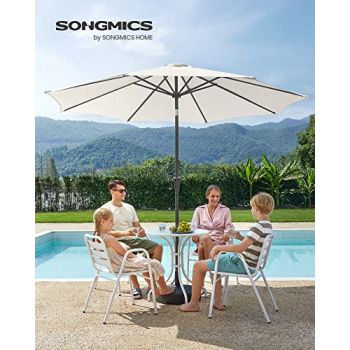 Umbrela pentru terasa, Songmics, Bej, 300x240 cm la reducere