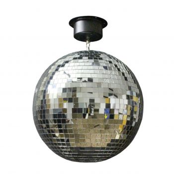 Glob disco motorizat IdeallStore®, Party Maniac, model oglinzi, 4W, 29 cm, argintiu