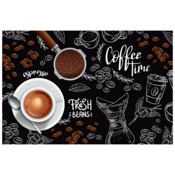 Tapet autoadeziv Premium, textura canvas, Coffee time, Fresh Beans, 130 x 87 cm