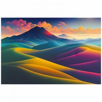 Tapet autoadeziv Premium, textura canvas, Dune de nisip multicolore, 130 x 87 cm ieftin
