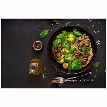 Tapet autoadeziv Premium, textura canvas, Salata legume, pentru Restaurant, 130 x 87 cm