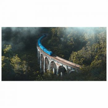 Tapet autoadeziv Premium, textura canvas, Tren in mers, Travel, 130 x 67 cm
