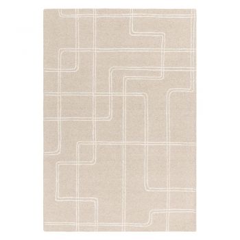 Covor bej handmade din lână 120x170 cm Ada – Asiatic Carpets