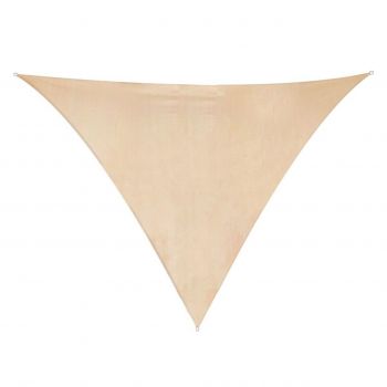 Parasolar triunghiular Harper, 3 x 3 m, polietilena, bej ieftin