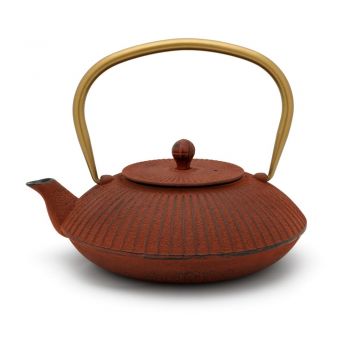 Ceainic roșu deschis din fontă 1,1 l Linhai – Bredemeijer