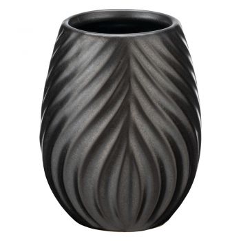Suport pentru periuța de dinți gri antracit din ceramică Idro – Wenko ieftin