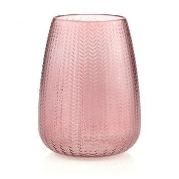 Vază roz-deschis din sticlă (înălțime 24 cm) Sevilla – AmeliaHome