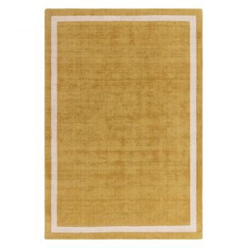 Covor galben ocru handmade din lână 68x240 cm Albi – Asiatic Carpets