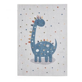 Covor pentru copii albastru/gri deschis 120x170 cm Vida Kids Dinosaur – Think Rugs