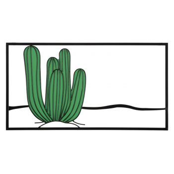 Decoratiune de perete Cactus, Mauro Ferretti, 60x33 cm, fier, multicolor