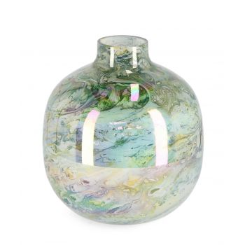 Vaza Marala, Bizzotto, Ø 20 x 23 cm, sticla, handmade, verde