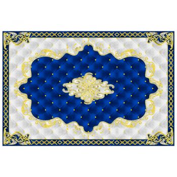 Gresie decor Baroque 493-3 Blue 120 x 180 (6 placi 60 x 60)