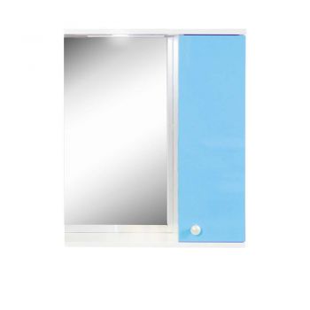 Oglinda cu dulap si decupaj pentru spot Selena 55 cm Blue