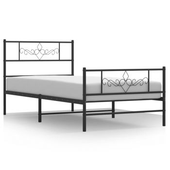 Cadru pat metalic cu tablii de cap/picioare