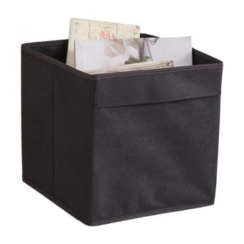 Cutie de depozitare neagră din material textil 30x30x30 cm – Mioli Decor