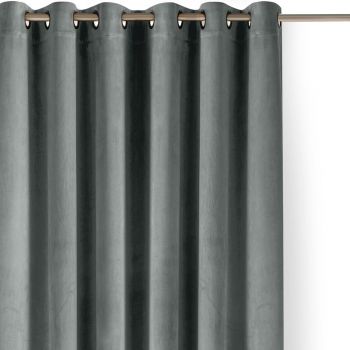 Draperie gri dimout (semi-opacă) din catifea 140x225 cm Velto – Filumi ieftina