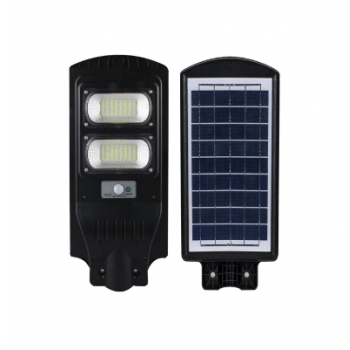 Lampa solara stradala LED 100W cu panou fotovoltaic cu 2 casete