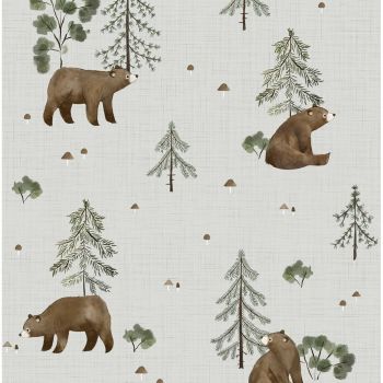 Tapet pentru copii 10 m x 50 cm Mountain & Bears – Lilipinso
