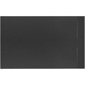 Cădiță de duș Rea Bazalt, profil jos, negru - 80x120 cm