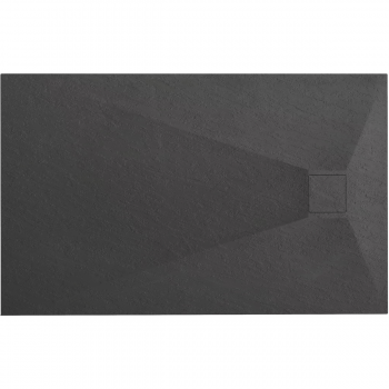 Cădiță de duș Rea Magnum, profil jos, negru - 100x80 cm