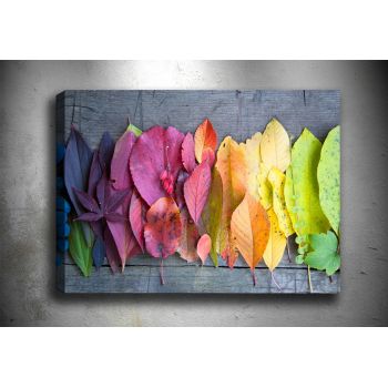 Tablou decorativ Autumn Palette, Tablo center, 70x100 cm, canvas, multicolor