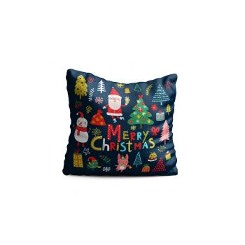 Perna decorativa Christmas, Oyo Kids, 43x43 cm, poliester, multicolor