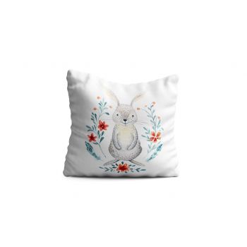 Perna decorativa Rabbit, Oyo Kids, 43x43 cm, poliester, multicolor