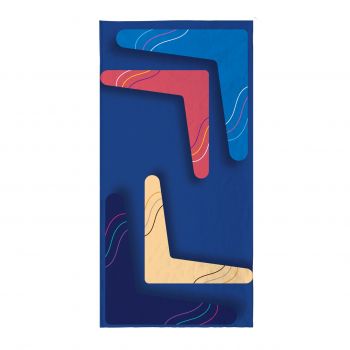 Prosop de plaja Four Boomerangs, Oyo Concept, 80x155 cm, policoton, multicolor